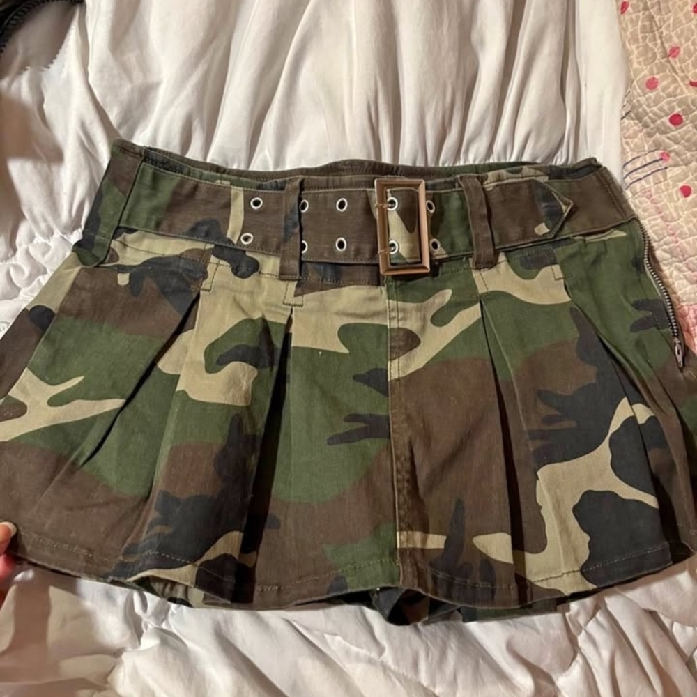Almost Famous Camouflage Mini Skirt